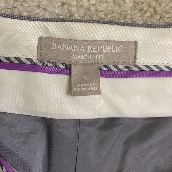 Banana Republic Pants Womens Size 4 Gray The Martin Fit Trousers Business Career - Picture 3 of 8